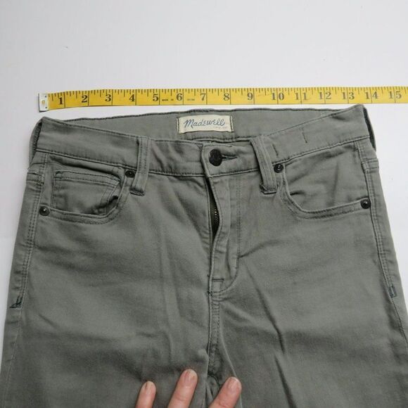 Madewell High Riser Skinny Jeans Women's Size 25 Green Denim 25X28 - Picture 6 of 12